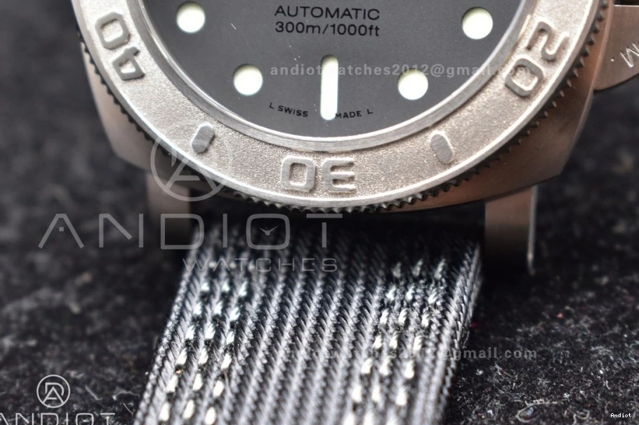 P.9010 Strap on Horn Edition Best Black Nylon Submersible Clone PAM984 VSF Dial Black Mike 1:1 1110